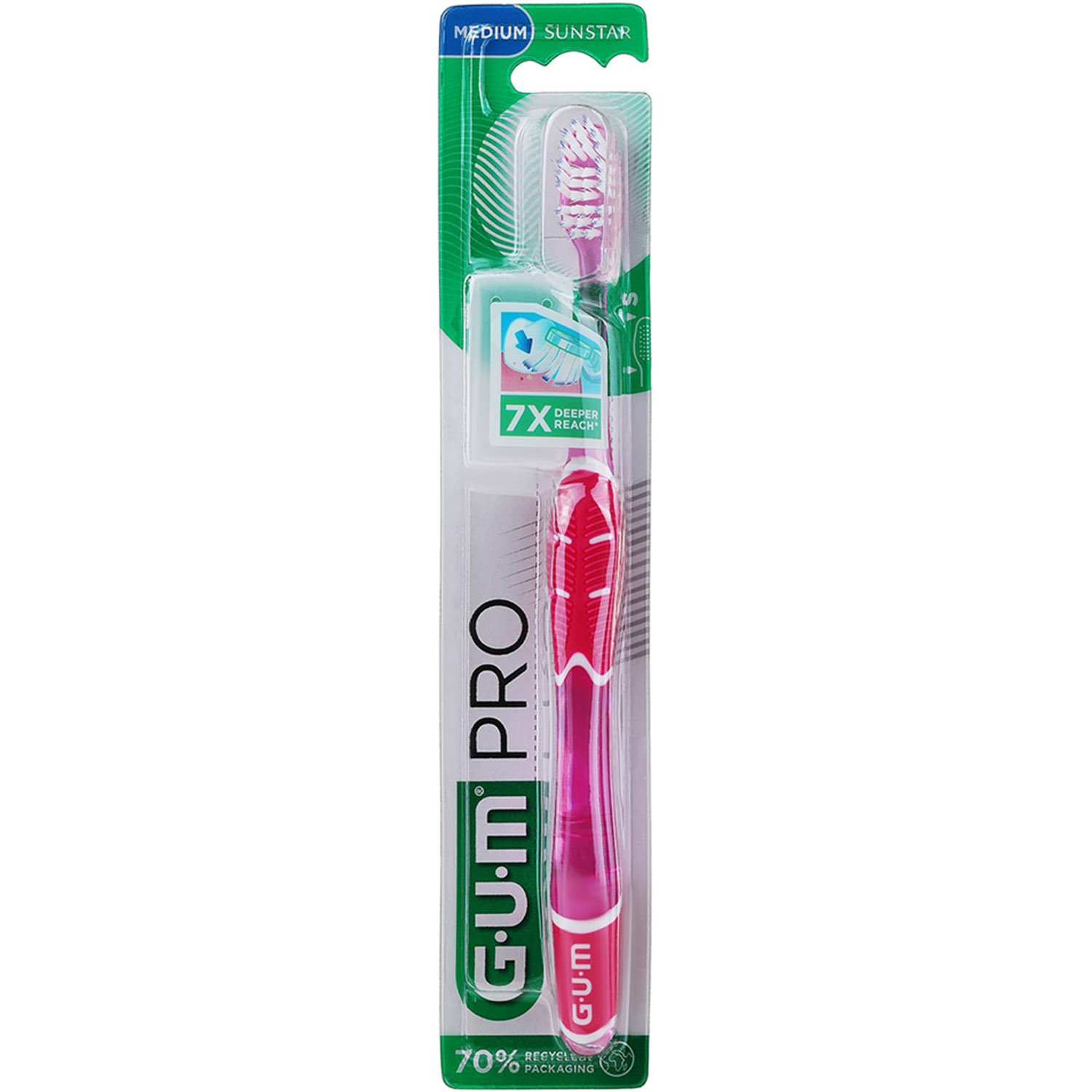 Зубна щітка GUM Pro Full Medium, повна середньо-м'яка в асортименті - фото 1