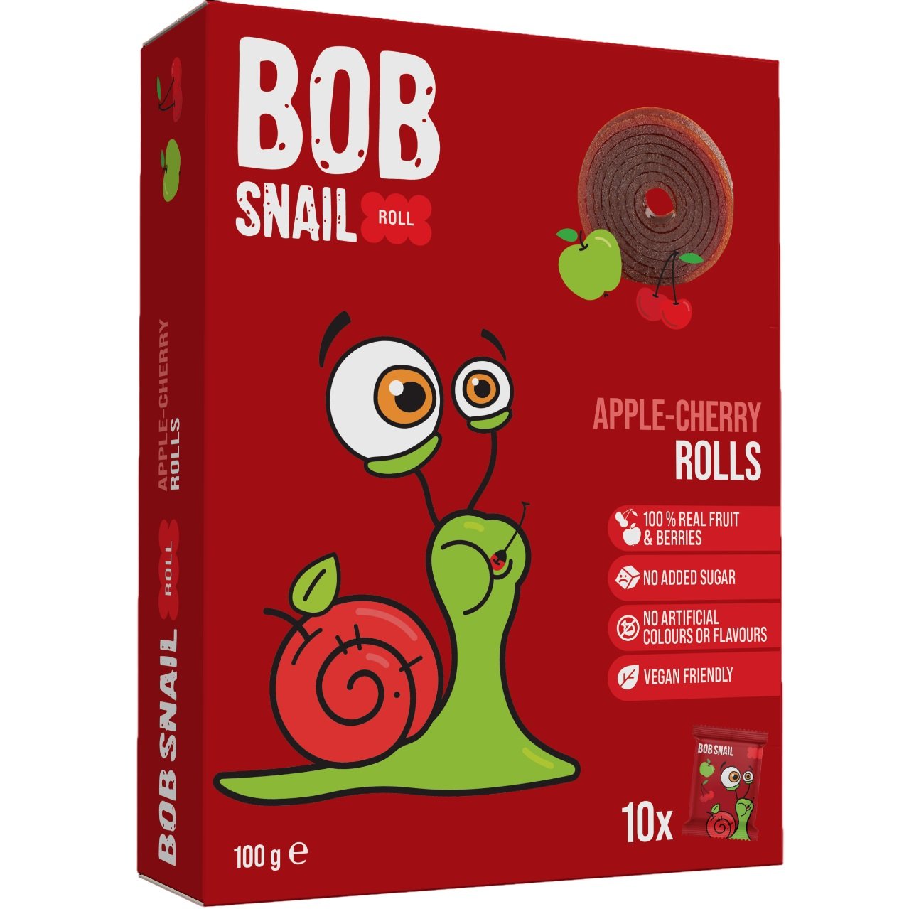 Набор фруктовых конфет Bob Snail Яблочно-Вишневые (5 шт. х 100 г) - фото 3