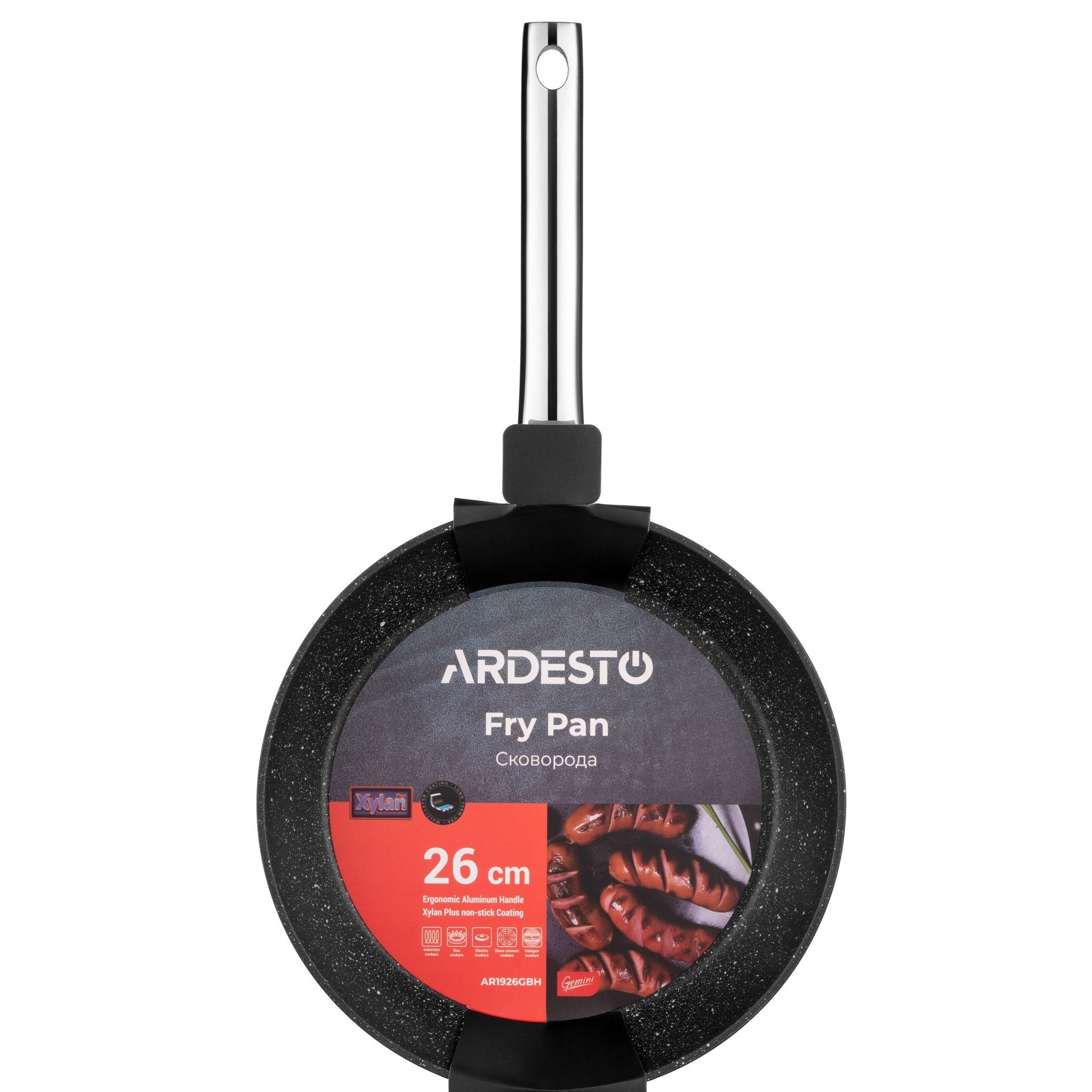 Сковорода Ardesto Gemini Gazzo, 26 см, чорна (AR1924GST) - фото 6