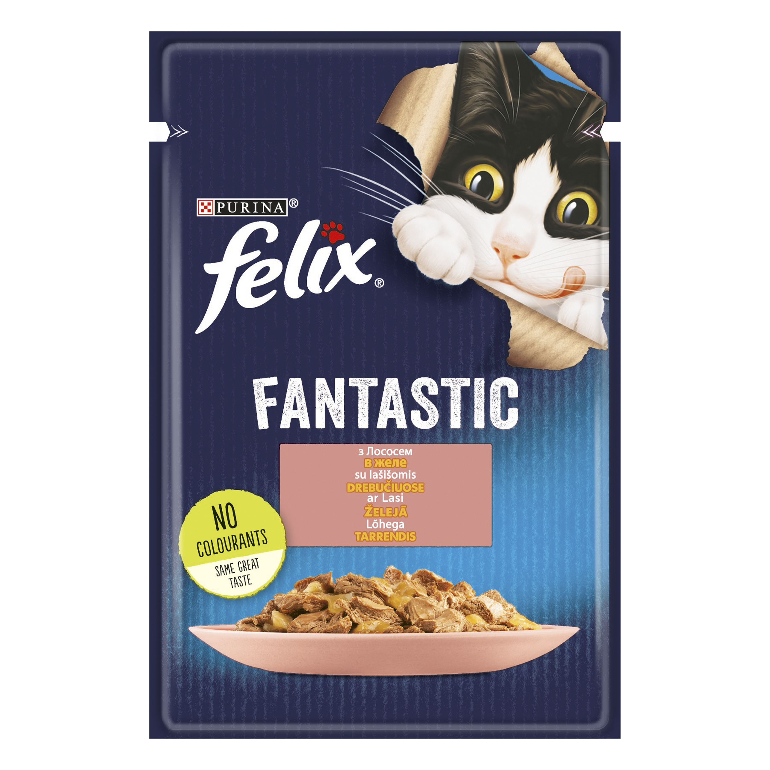 Влажный корм для кошек Felix Fantastic, с лососем, 85 г - фото 1