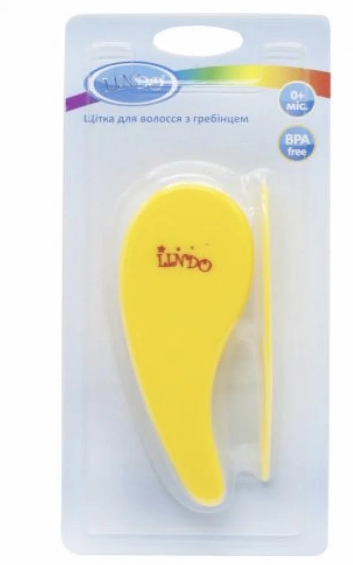 Щетка и расческа для волос Lindo, желтый (Li 607 жов) - фото 1