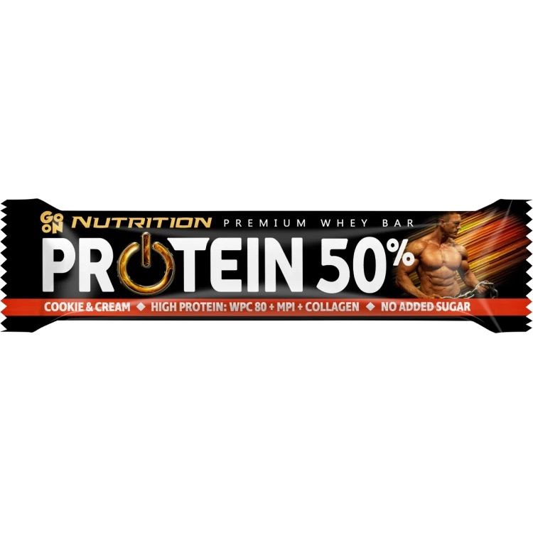 Батончик Go On Nutrition Protein Bar 50% Cookie Cream 40 г - фото 1