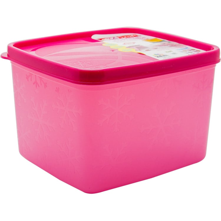 Бокс для морозильної камери Irak Plastik Alaska, глибокий, 1,2 л, рожевий (SA975) - фото 1