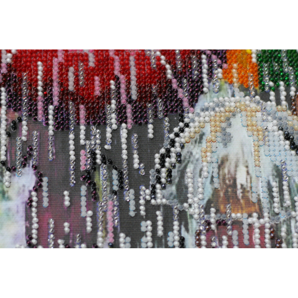 Набор для вышивки бисером Abris Art Веселые зонтики AB-434 40х20 см - фото 4