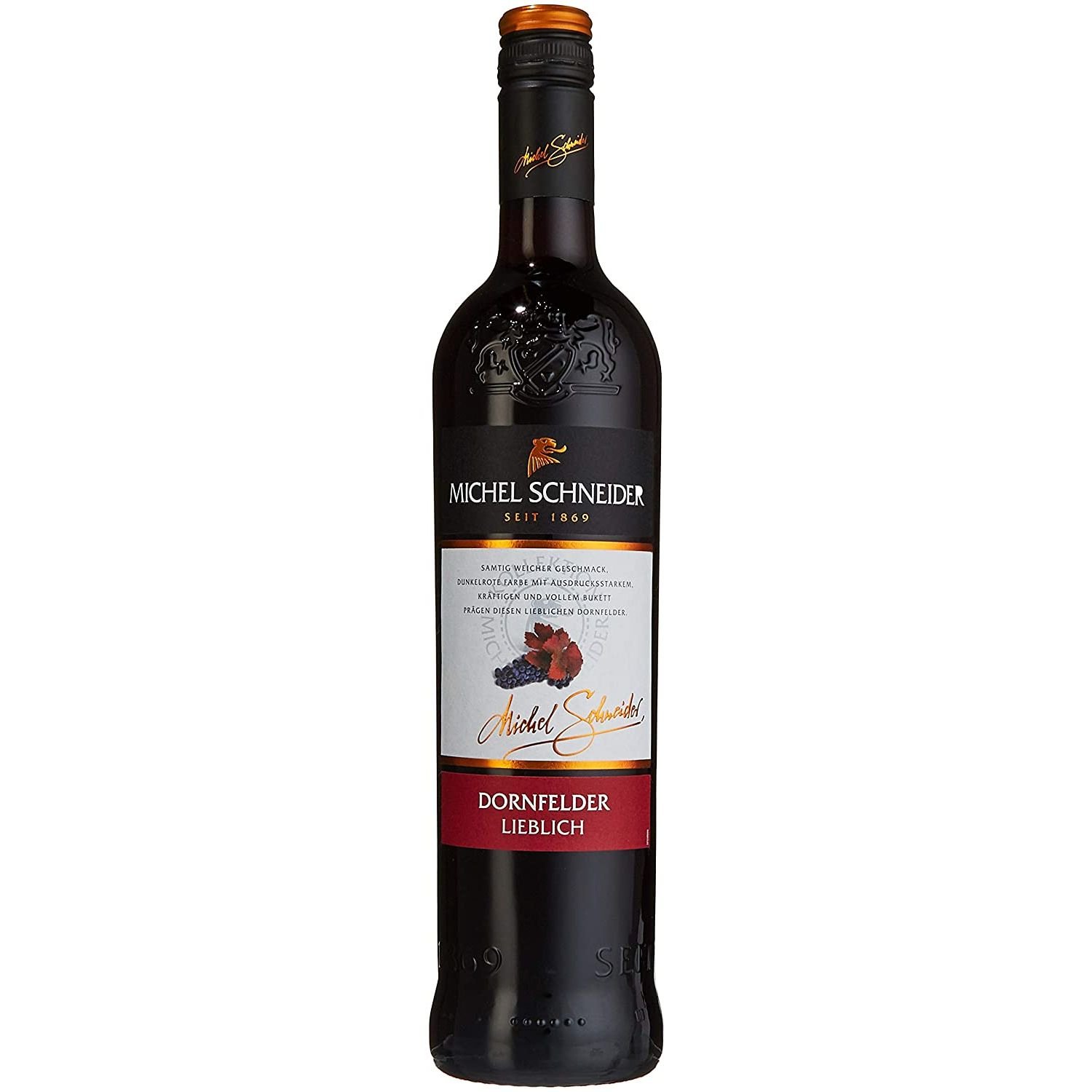 Вино Michel Schneider Dornfelder Lieblich, червоне, напівсолодке, 11%, 0,75 л - фото 1