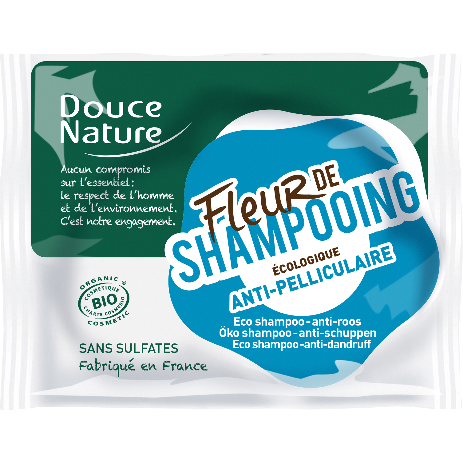 Шампунь проти лупи Douce Nature Fleur de Shampoo 85 г - фото 1