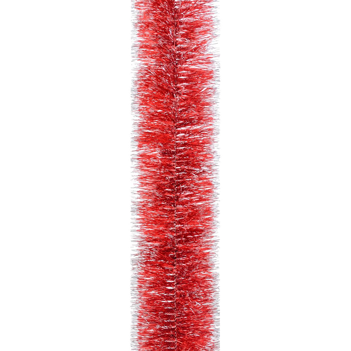 Мішура Novogod'ko 7.5 см 2 м червона зі срібними кінчиками (980433) - фото 1