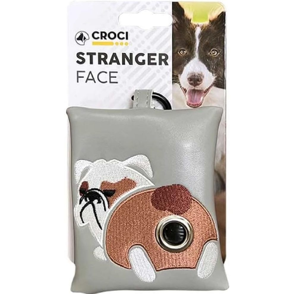 Мини-сумка диспенсер Croci Bulldog Stranger Face с пакетами для уборки за собаками - фото 1
