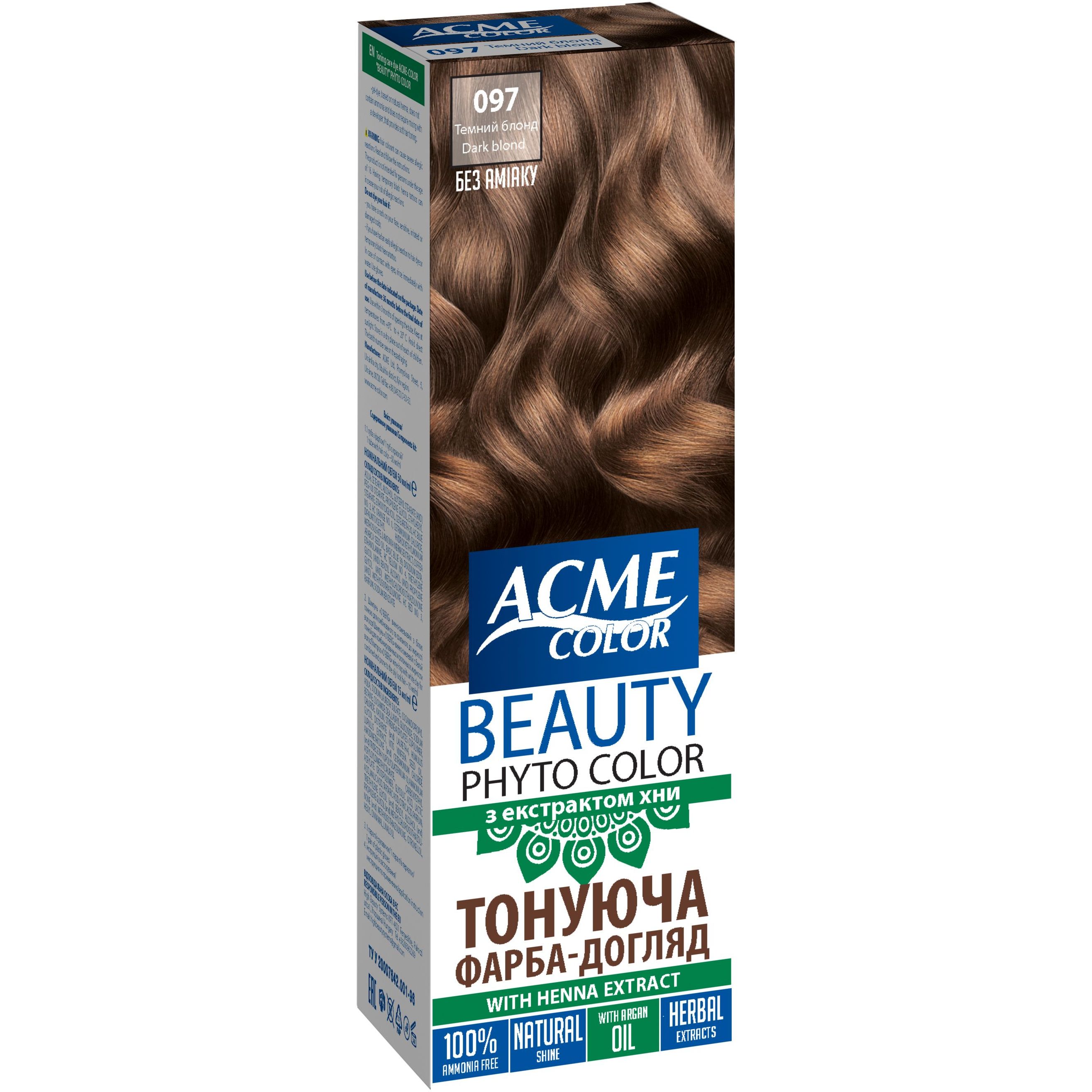 Гель-фарба Acme Color Beauty Phyto Color, відтінок 097, темний блонд, 60 мл - фото 1