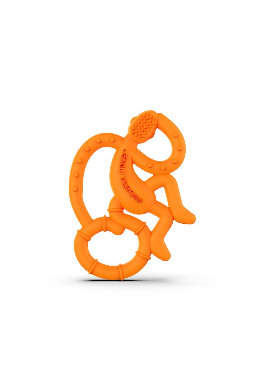 Игрушка-прорезыватель Matchstick Monkey Маленькая танцующая Обезьянка, 10 см, оранжевая (MM-МMT-005) - фото 2