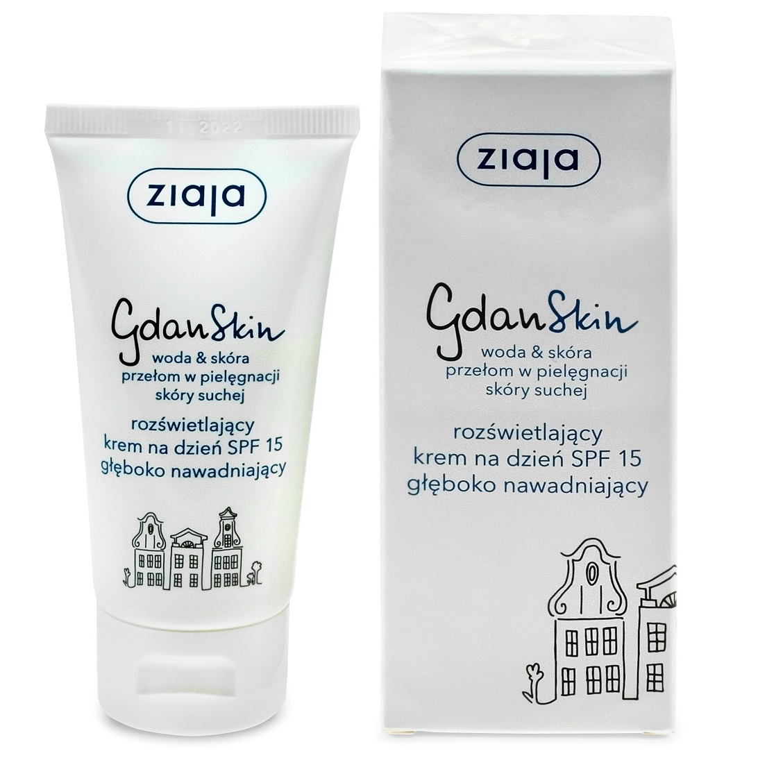 Осветляющий крем для лица Ziaja Gdanskin Illuminating Day Cream SPF15, 50 мл (580) - фото 1