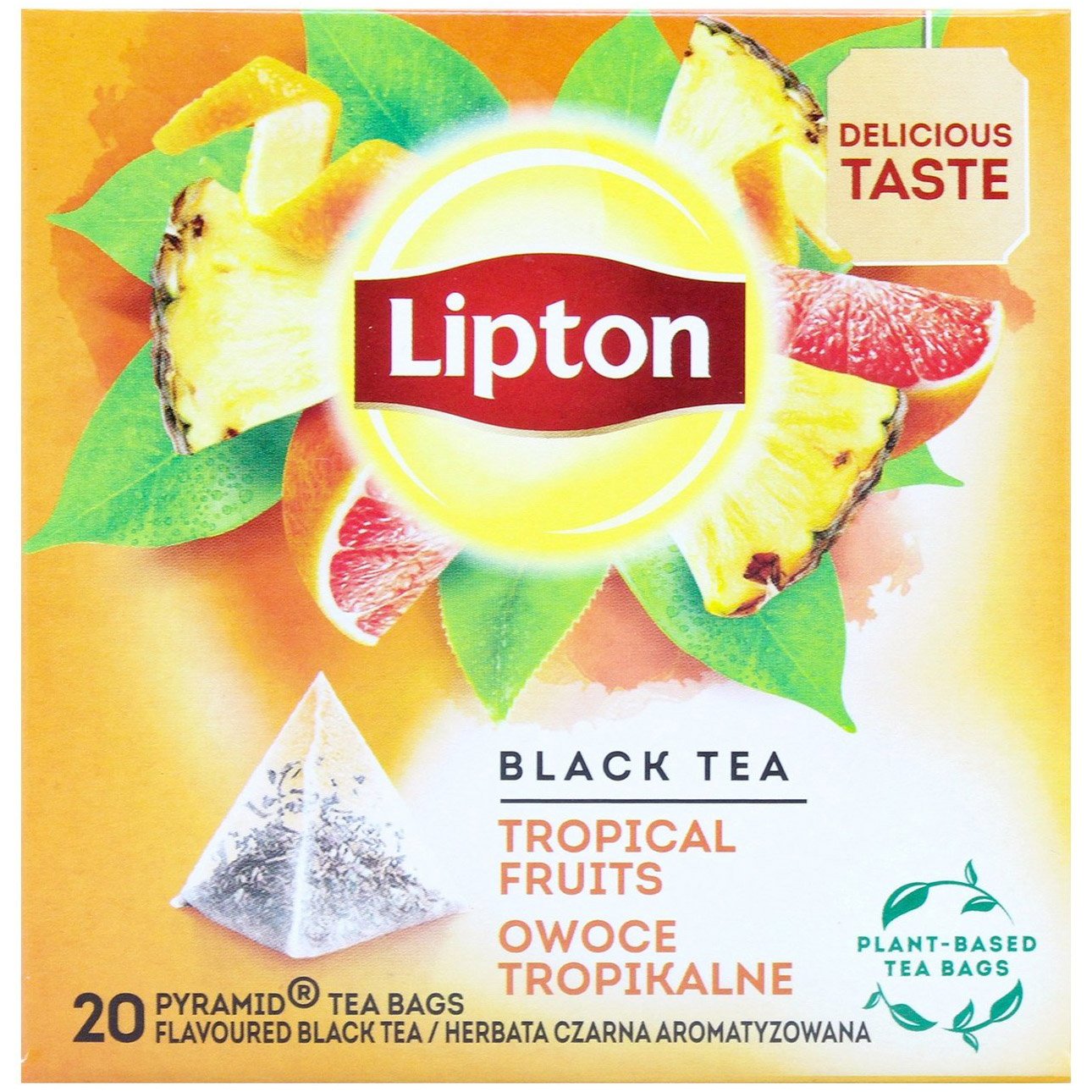 Чай черный Lipton Tropical Fruits, 36 г (20 шт. х 1.8 г) (917448) - фото 1