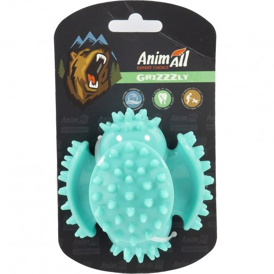 Іграшка для собак AnimAll Fun AGrizZzly М'яч мультифункціональна м'ятна - фото 1