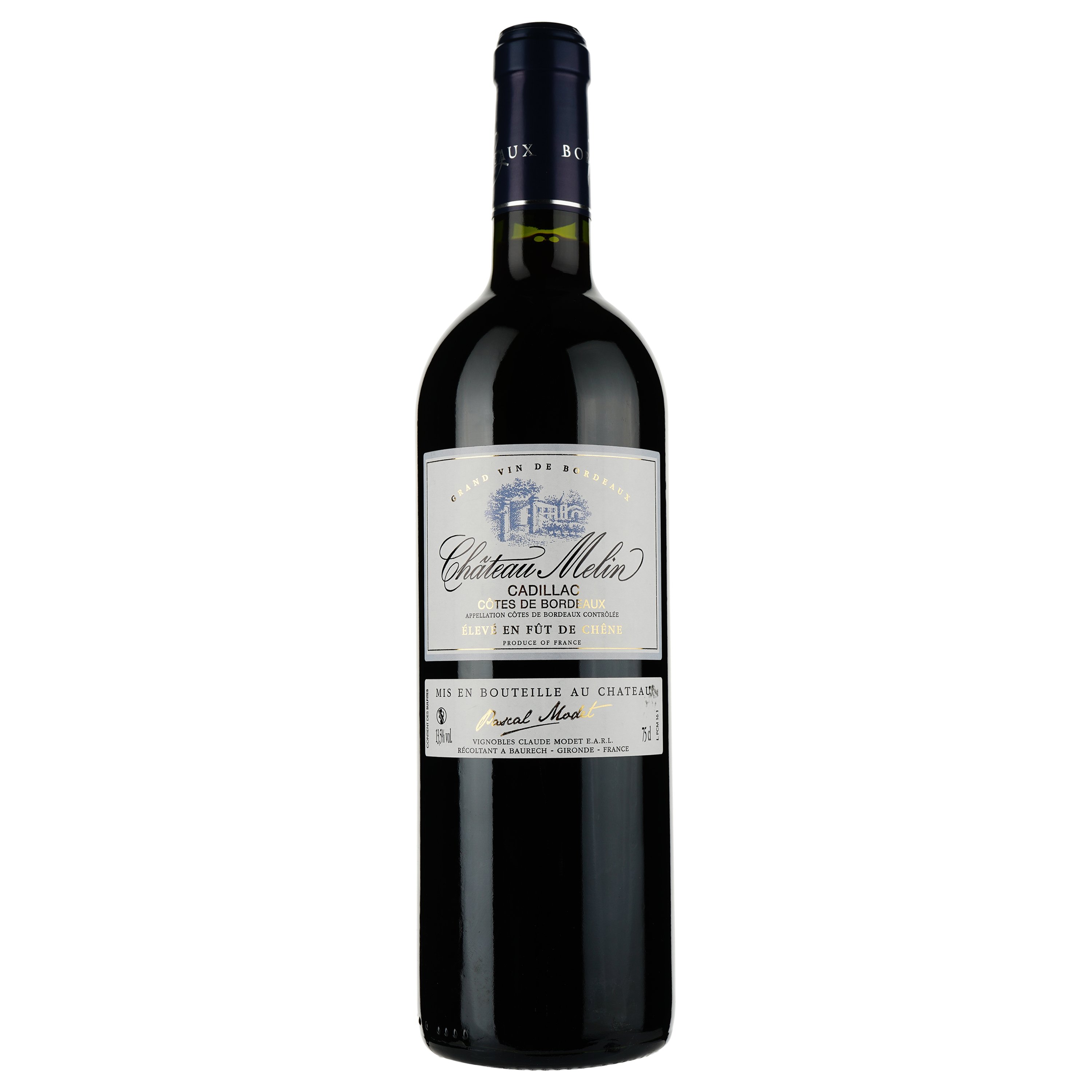 Вино Chateau Melin AOP Cotes de Bordeaux 2016 красное сухое 0.75 л - фото 1