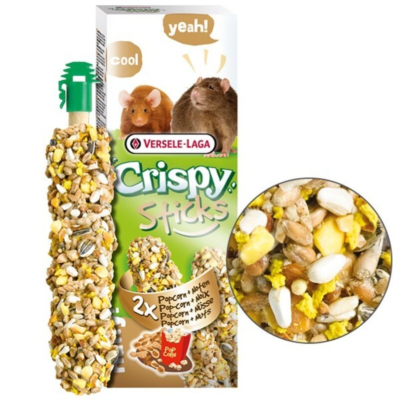 Лакомство для крыс и мышей Versele-Laga Crispy Sticks Popcorn & Nuts 110 г - фото 1