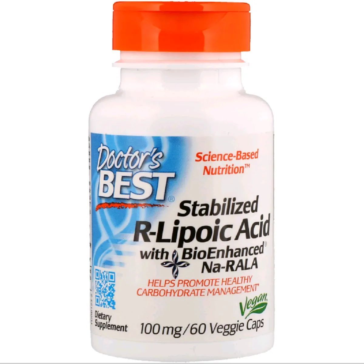 R-Липоевая кислота Doctor's Best R-Lipoic Acid 100 мг 60 капсул - фото 1