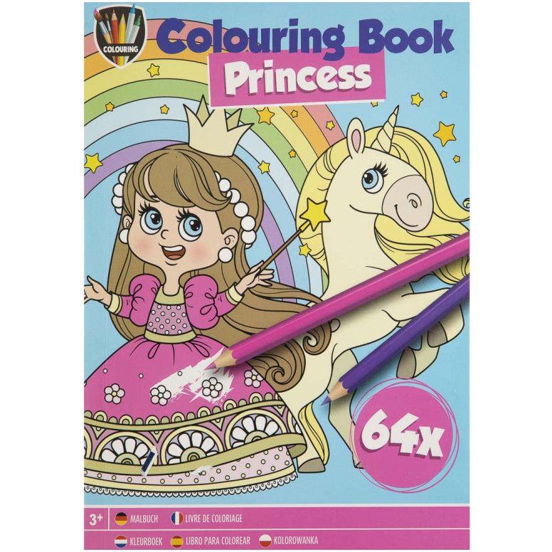 Раскраска Grafix Princess А5, 64 страницы (150109_1) - фото 1