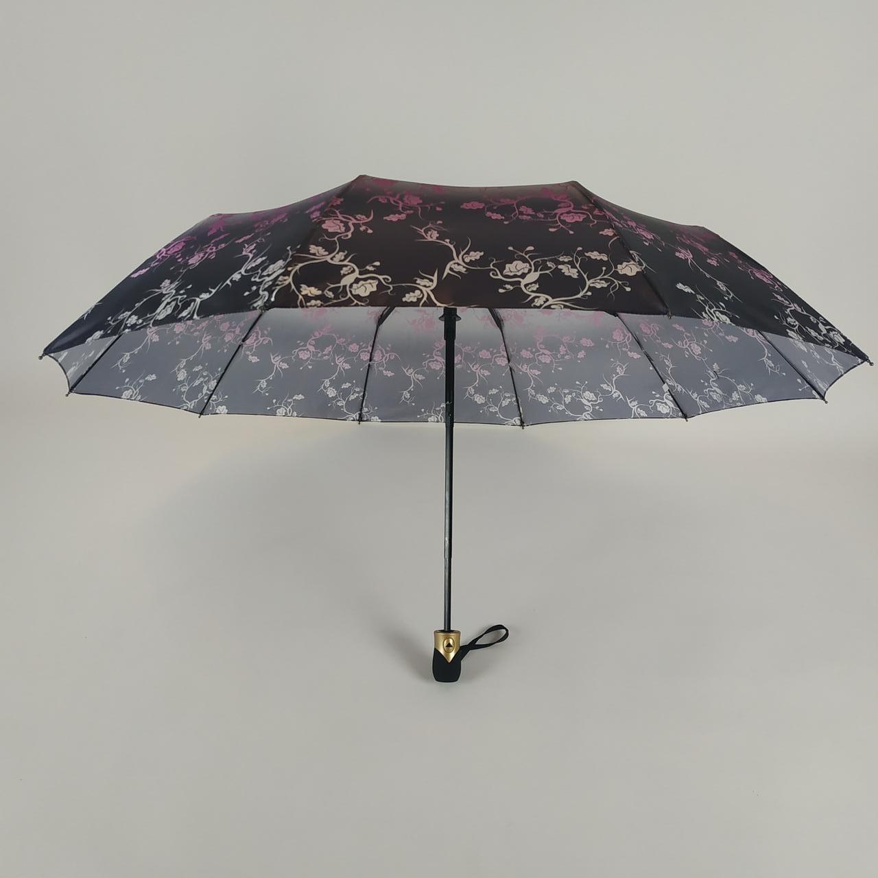 Женский складной зонтик полуавтомат S&L 102 см серый - фото 3