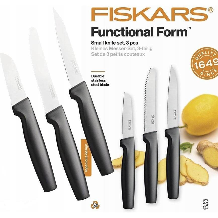 Набір ножів для чищення FISKARS Чорний 000267111 - фото 1