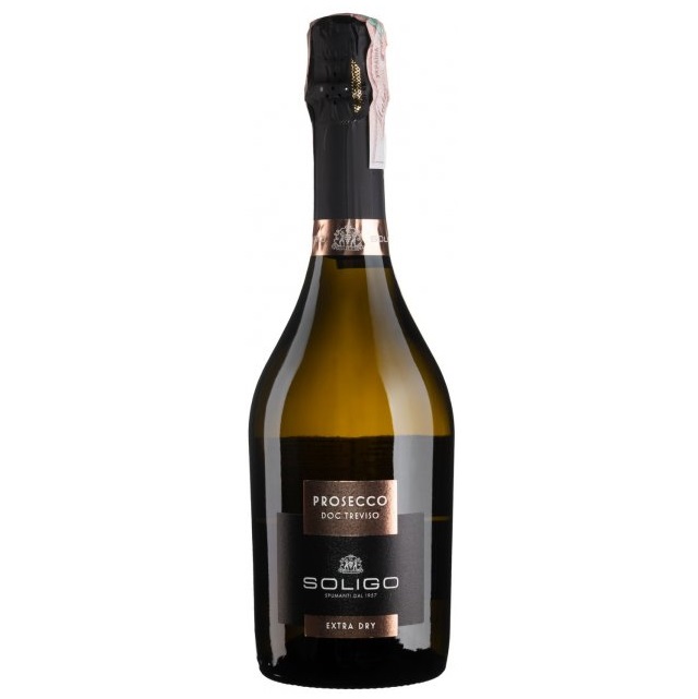Вино игристое Soligo Prosecco Treviso Extra Dry, белое, экстра-сухое, 11%, 0,75 л (40325) - фото 1