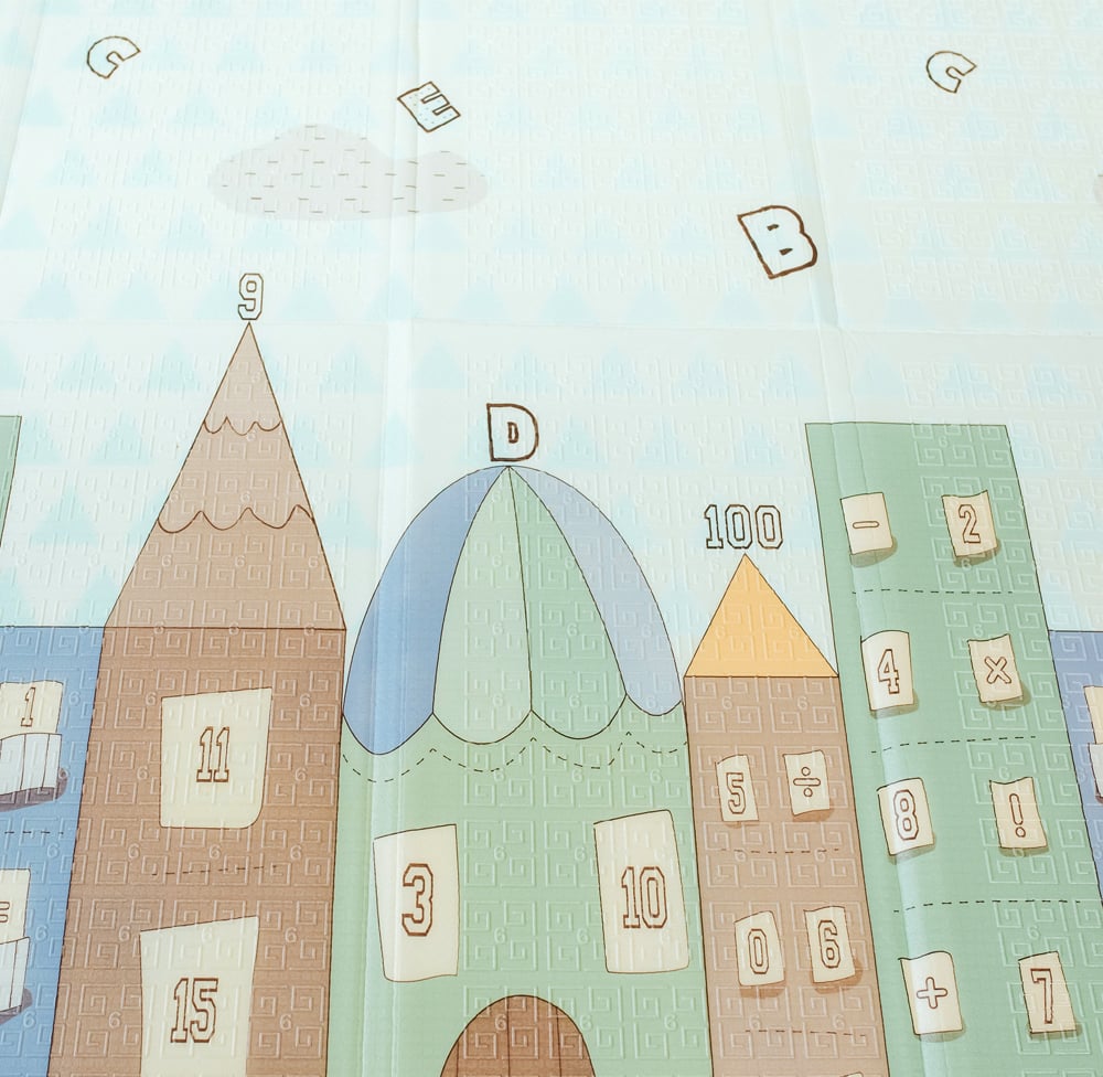 Дитячий двосторонній складний килимок Poppet Спальні малюки та Чарівне місто, 200x180x1 см (PP011-200) - фото 7