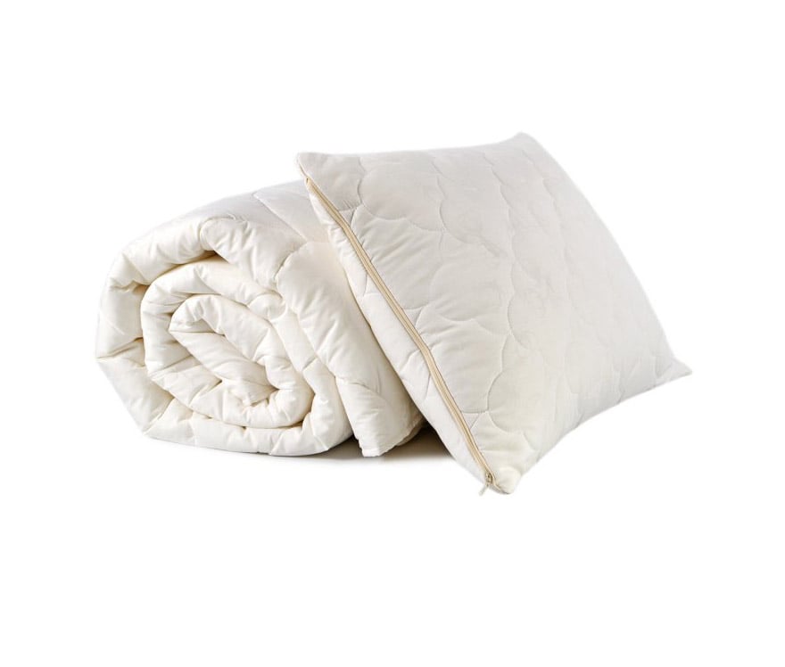 Ковдра з подушкою Lotus Home Cotton Extra, полуторна, молочна (svt-2000022304122) - фото 2