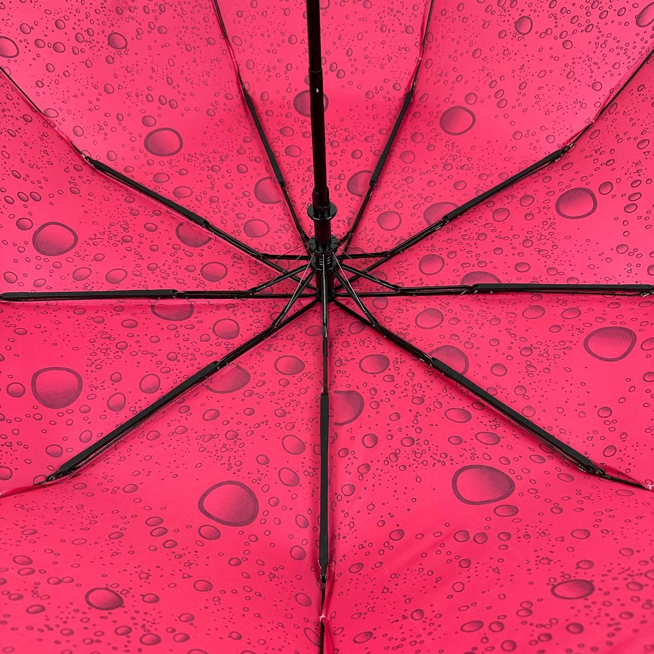 Женский складной зонтик полуавтомат Toprain 99 см розовый - фото 7