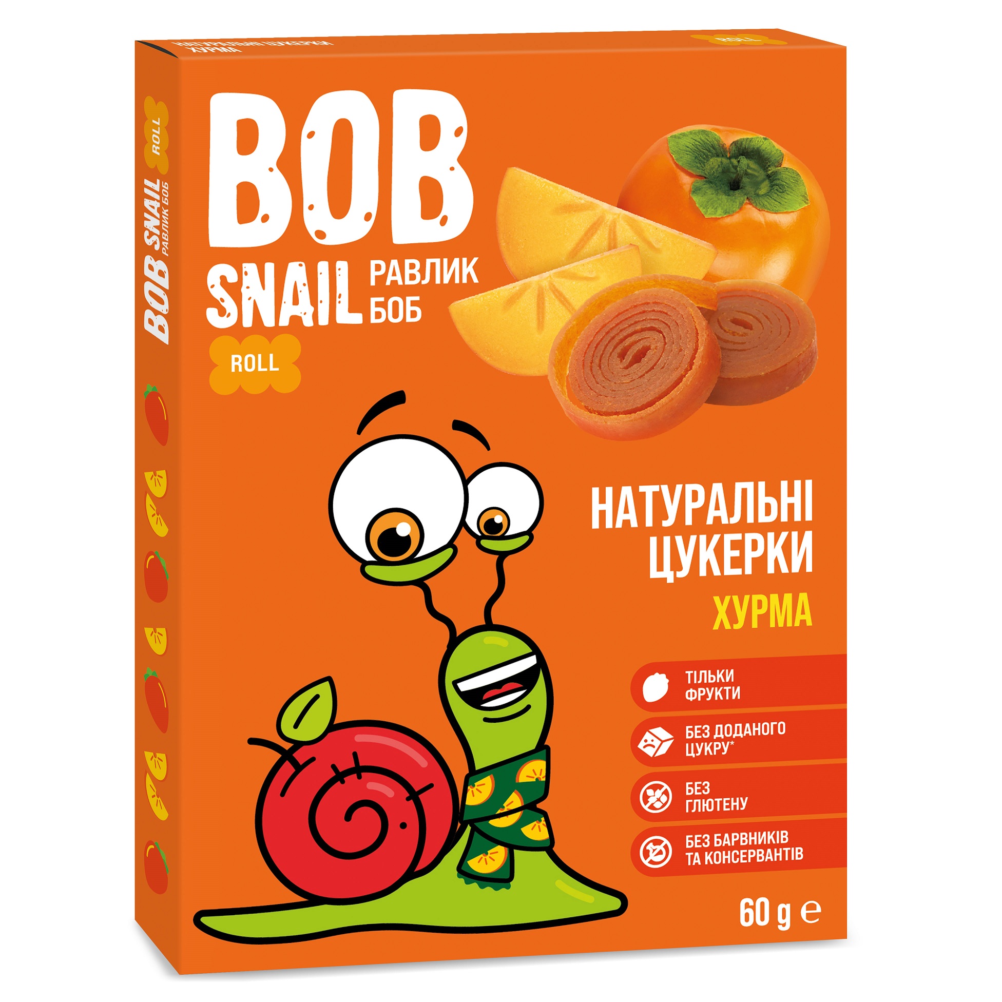 Натуральні цукерки Bob Snail Хурма, 60 г - фото 1