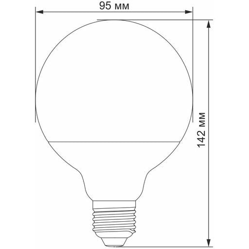 Світлодіодна лампа LED Videx G95e 15W E27 4100K (VL-G95e-15274) - фото 3