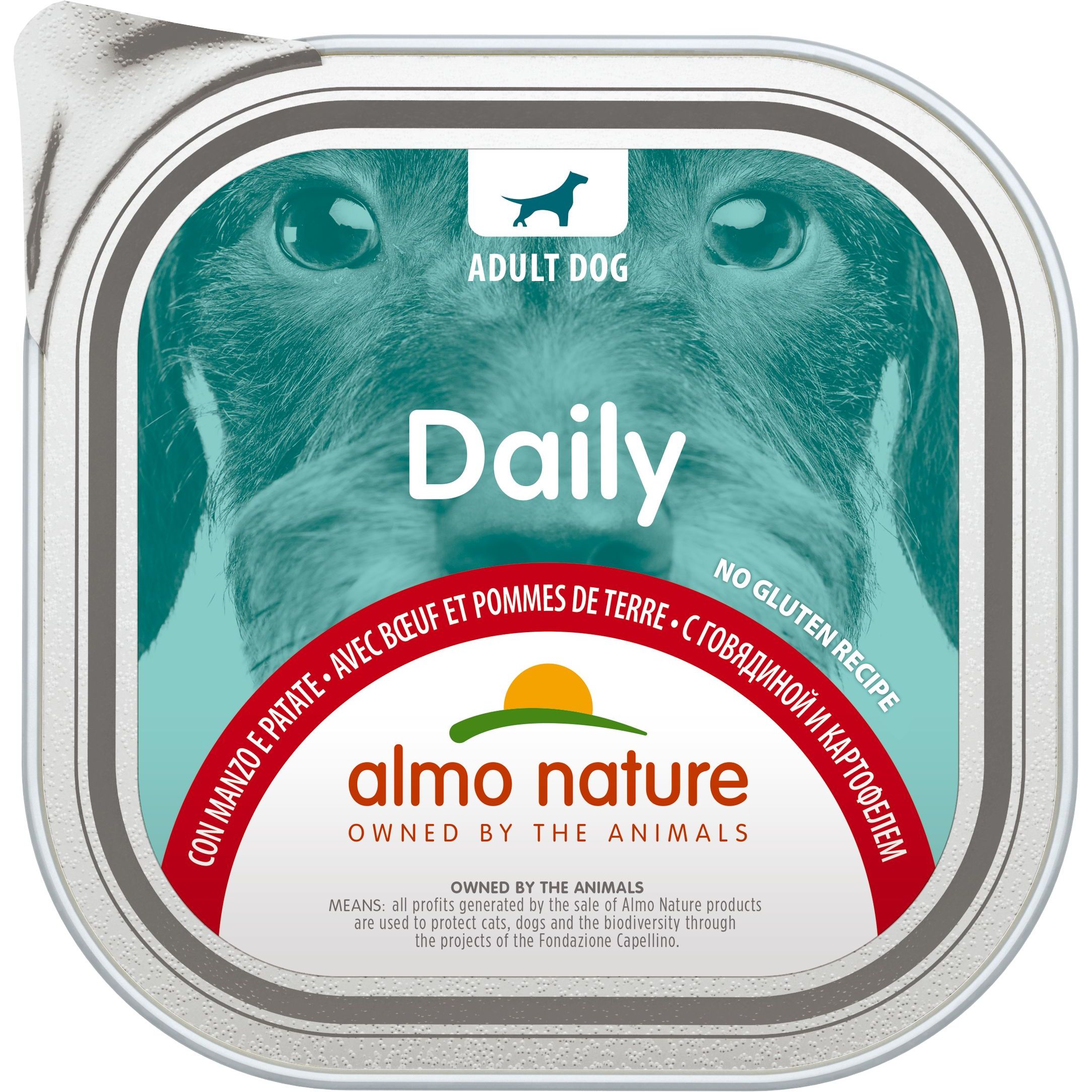 Влажный корм для собак Almo Nature Daily Dog говядина и картофель 300 г - фото 1