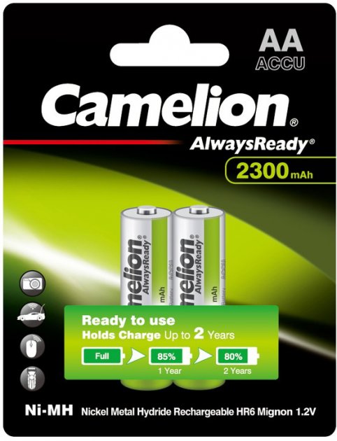 Акумулятор Camelion 1,2V АА R6-2BL 2300 mAh Ni-MH Always Ready, 2 шт. (NH-AA2300АRBP2) - фото 1