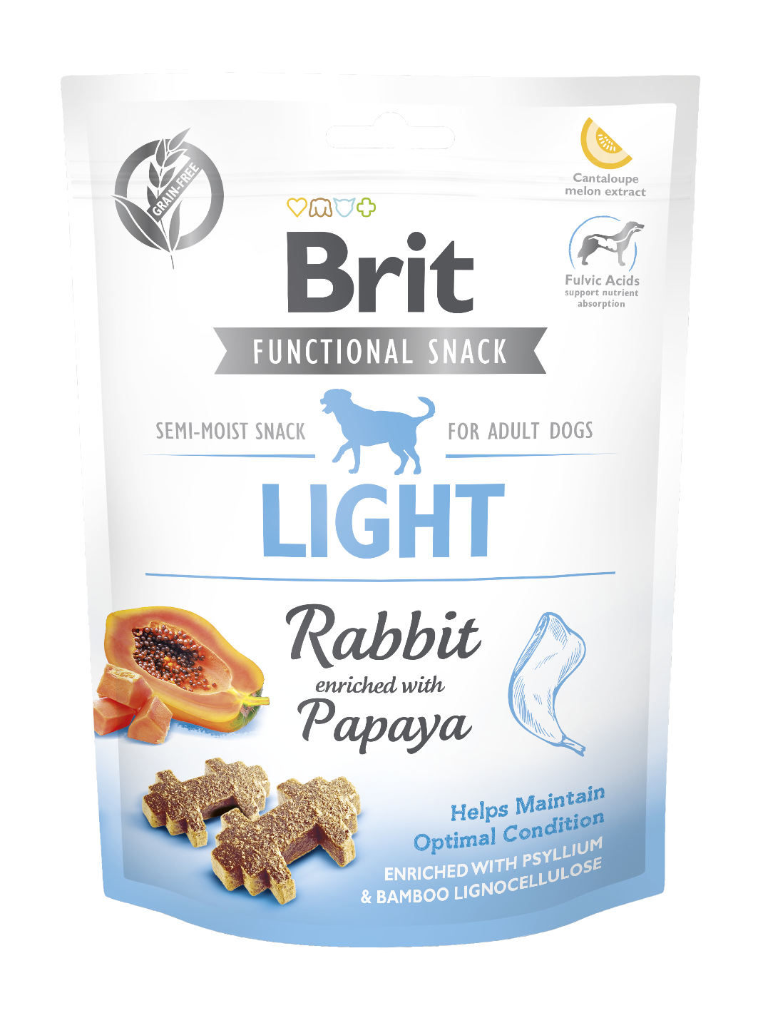 Функциональное лакомство для собак Brit Care Light, кролик с папайей, 150 г - фото 1