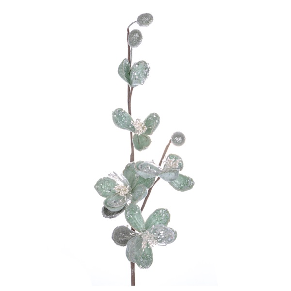 Гілочка декоративна Lefard Магнолія, 87х15 см, зелений (66-016) - фото 1