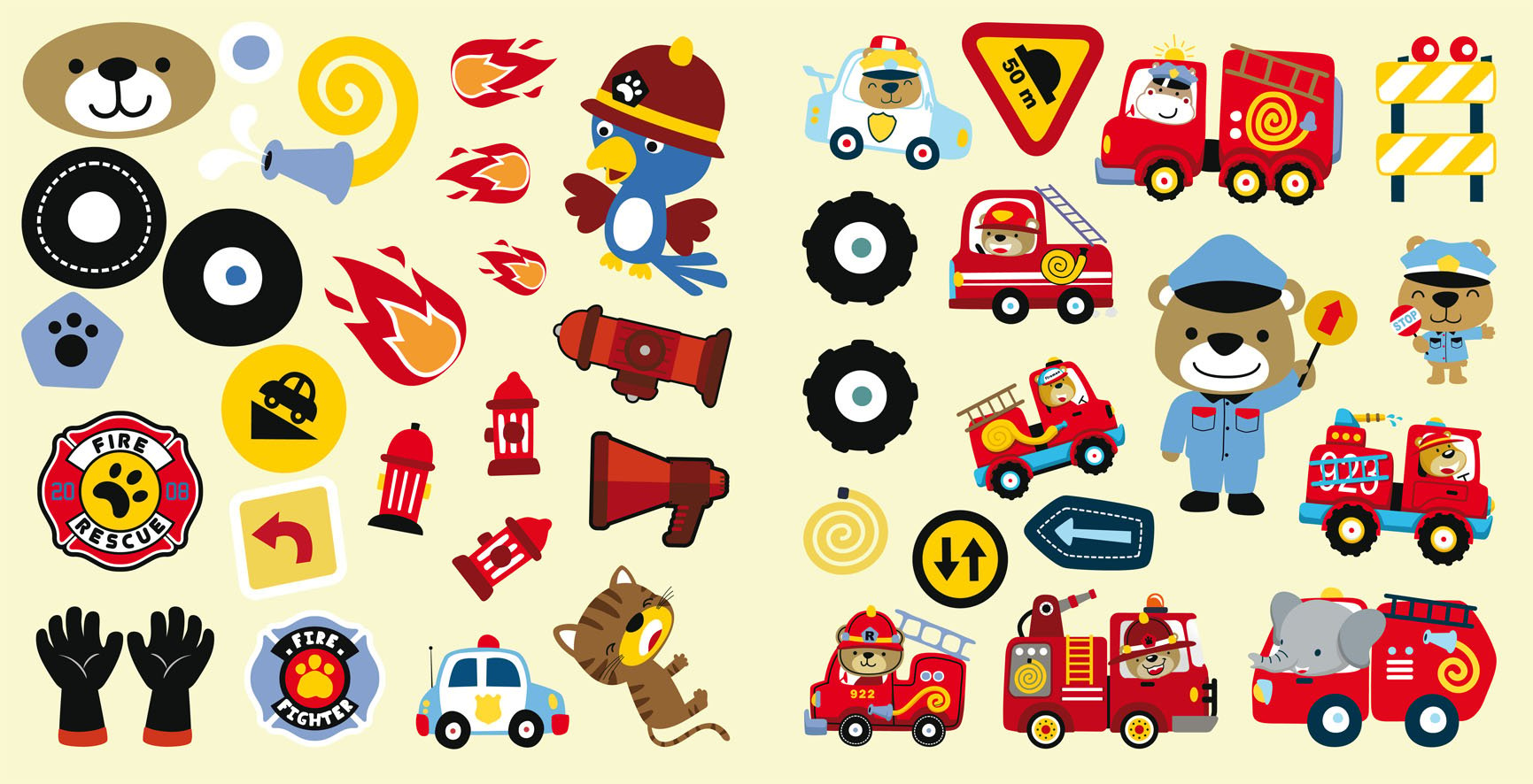 Раскраска Кристал Бук Пожарный патруль, с аликациями и заданиями, 40 наклеек, 16 страниц (F00025081) - фото 4