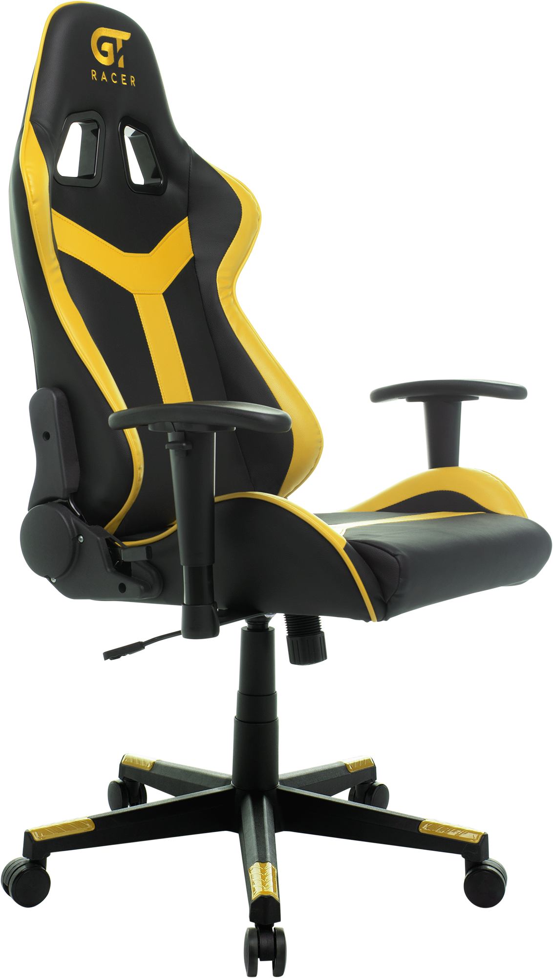 Геймерское кресло GT Racer черное с желтым (X-2527 Black/Yellow) - фото 2
