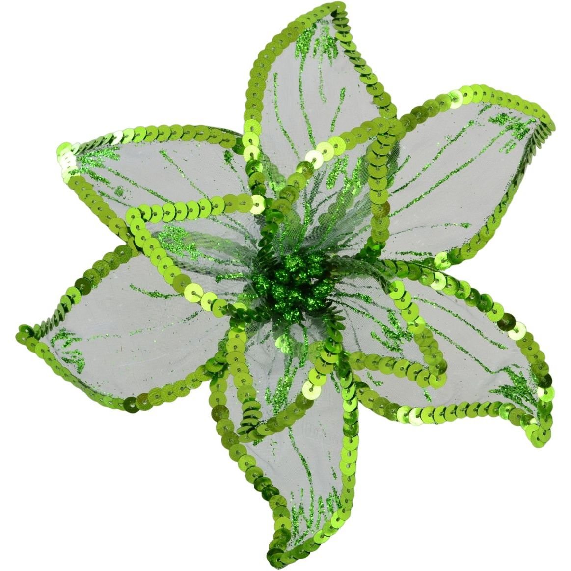 Квітка пуансетії Yes! Fun Розкіш 23х23 см напівпрозора зелена (750302) - фото 1