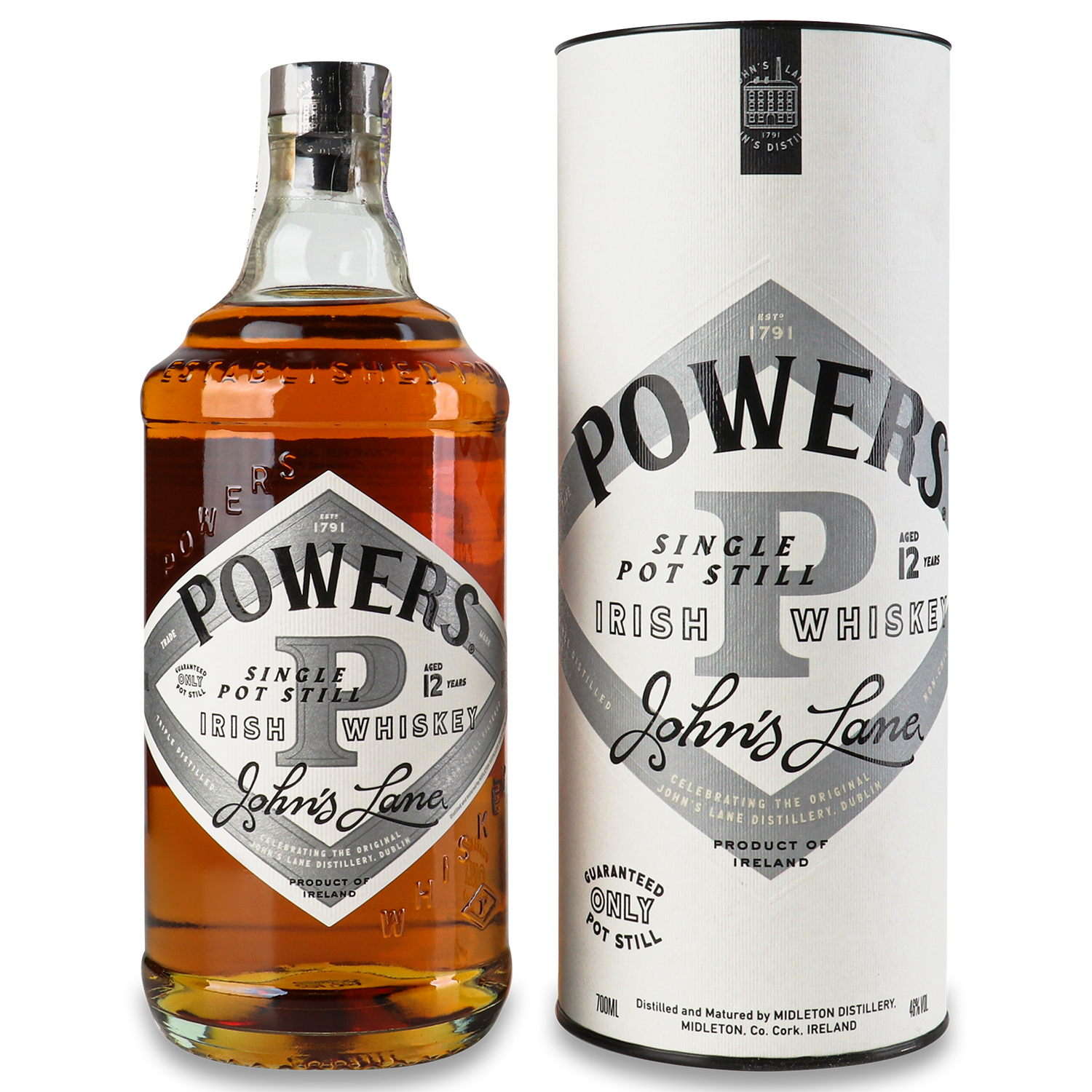 Виски Powers John's Lane 12 yo Irish Whiskey 46% 0.7 л в коробке - фото 1