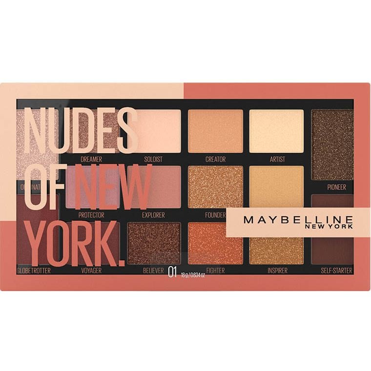 Палітра тіней для повік Maybelline New York Nudes of New York, 16 шт., 18 г (BB3281200) - фото 1