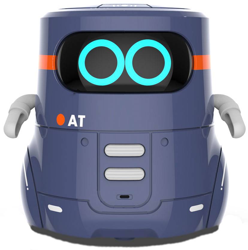 Розумний робот AT-Robot з сенсорним керуванням та навчальними картками, українська мова, темно-фіолетовий (AT002-02-UKR) - фото 1