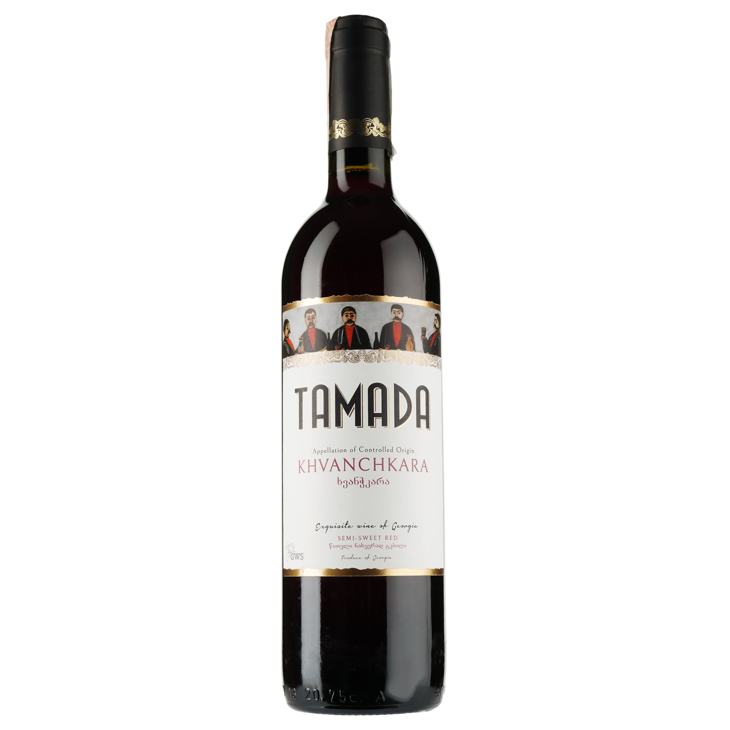 Вино Tamada Khvanchkara AOC, красное, полусладкое, 11,5%, 0,75 л (201800) - фото 1