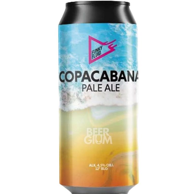 Пиво Funky Fluid Copacabana светлое 4.5% 0.5 л ж/б - фото 1