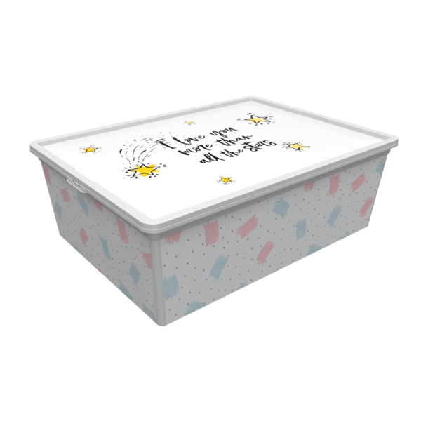 Коробка Qutu Trend Box Cute Sky, пластик, 25 л (TREND BOX с/к CUTE SKY 25л.) - фото 1
