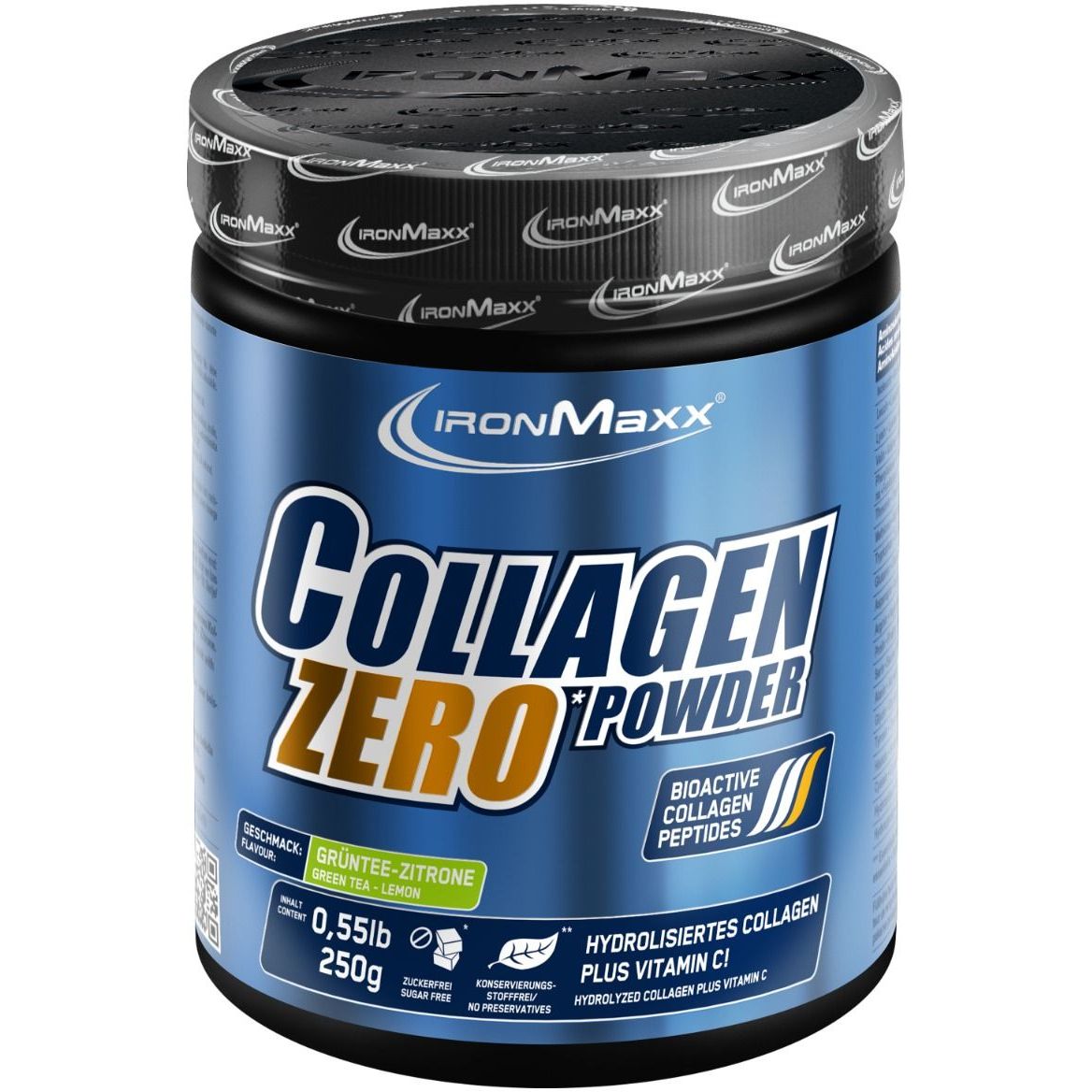 Коллаген IronMaxx Collagen Powder Zero Зеленый чай с лимоном 250 г - фото 1