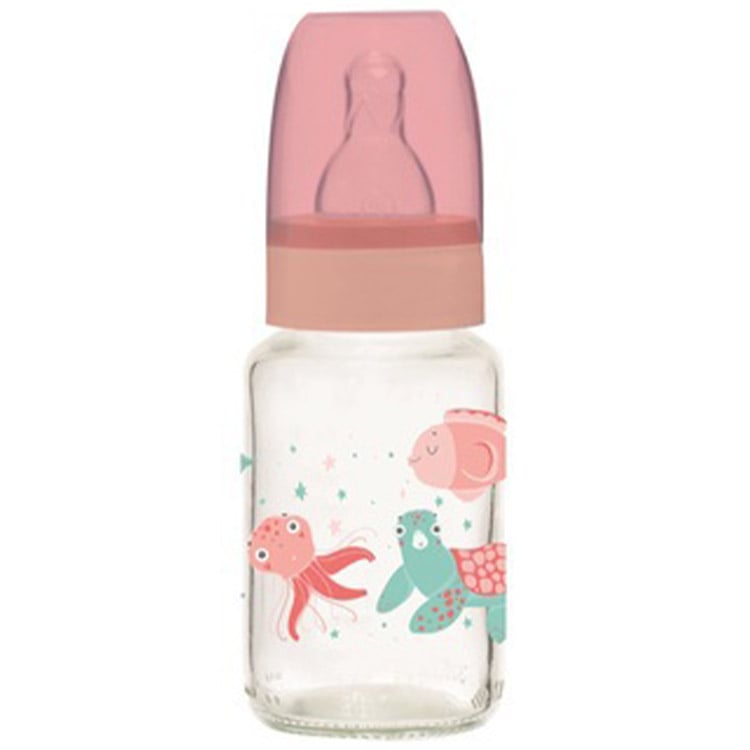 Детская бутылочка для воды Herevin Mix, розовая, 120 мл (111820-000) - фото 1