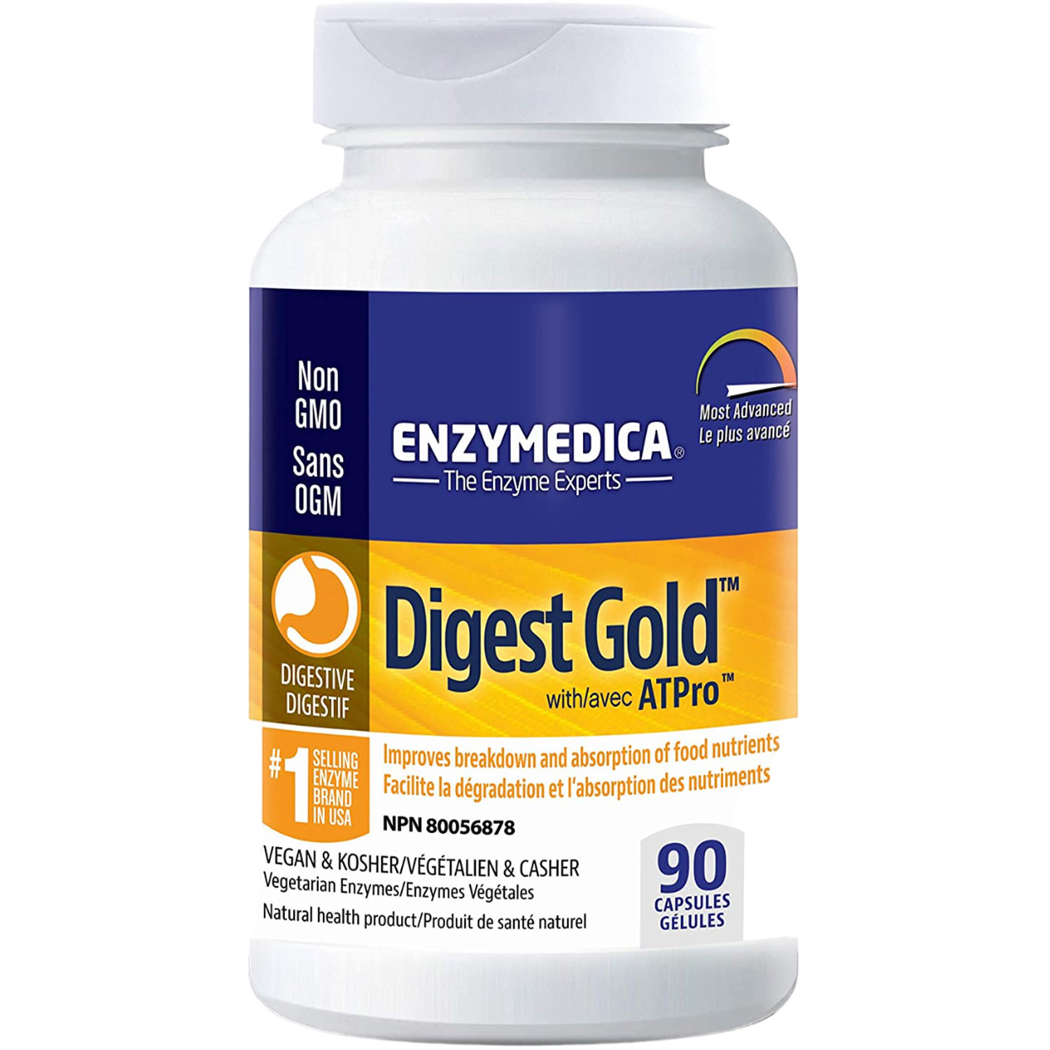 Пищеварительные ферменты Enzymedica Digest Gold из ATPro 90 капсул - фото 1