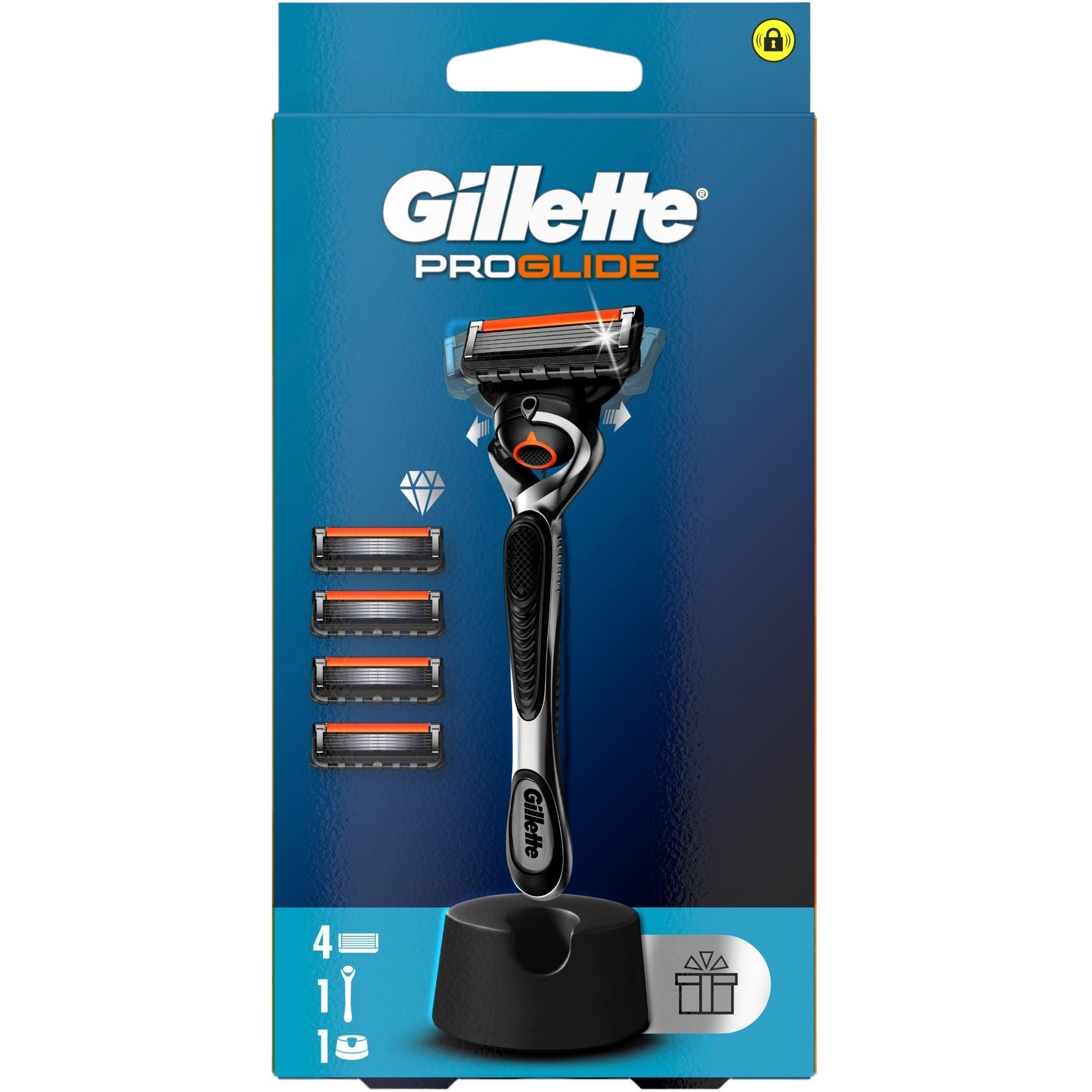 Станок для гоління чоловічий Gillette Fusion ProGlide з 4 змінними картриджами + підставка - фото 2