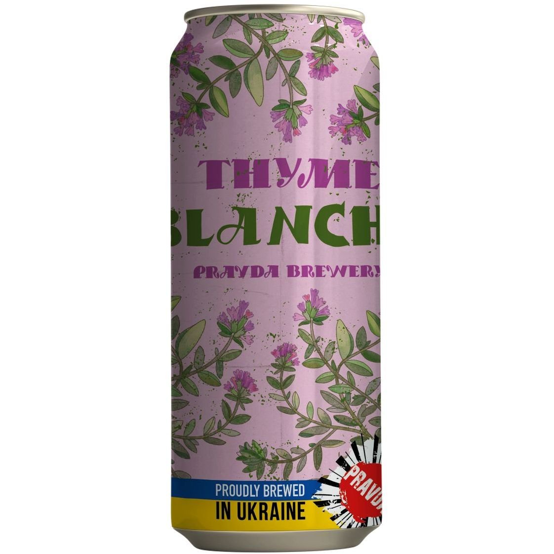 Пиво Правда Thyme Blanche, светлое, нефильтрованное, 5,2%, 0,33 л, ж/б - фото 1