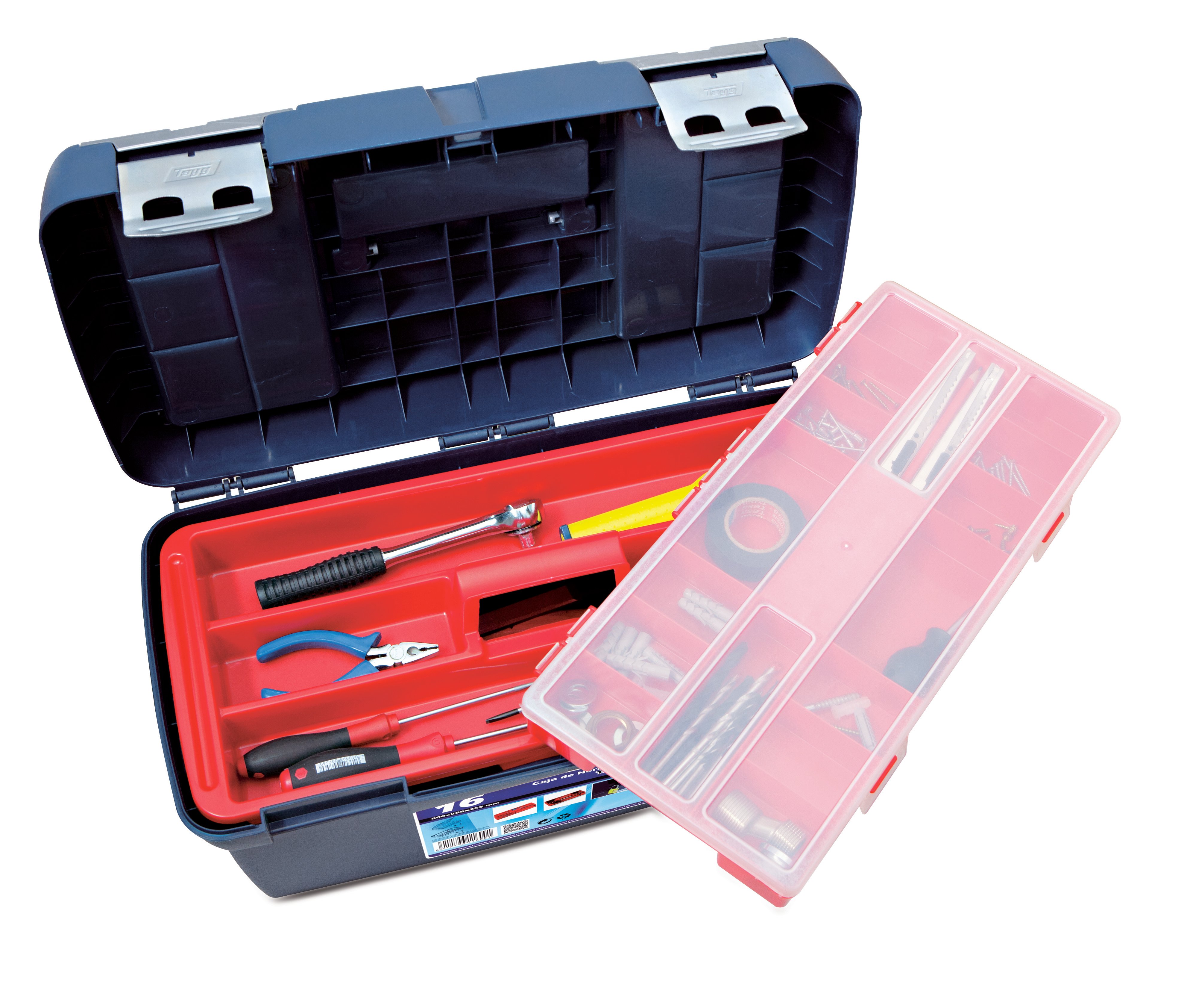 Ящик пластиковый для инструментов Tayg Box 18 Caja htas, 58х29х29 см, синий (118005) - фото 8