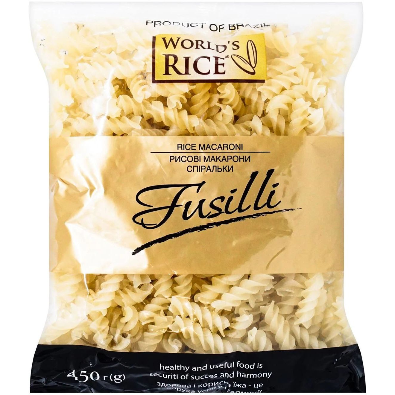 Макаронні вироби World's rice Спіральки рисові 450 г (453111) - фото 1