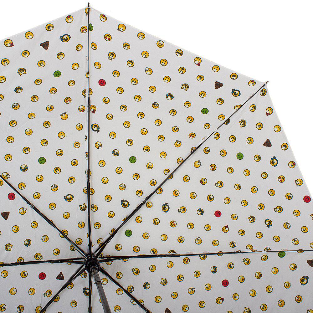 Жіноча складана парасолька напівавтомат Happy Rain 97 см біла - фото 3